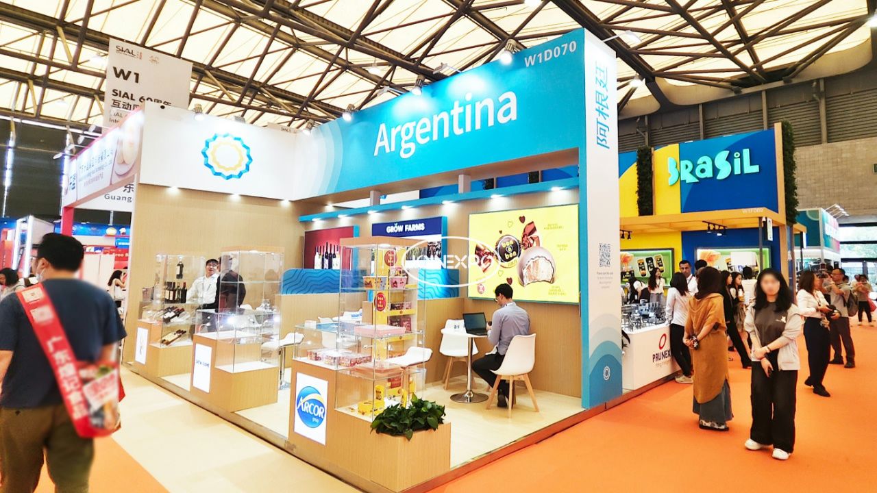上海食品展展臺(tái)搭建 | SIAL食品展阿根廷國家館展位獨(dú)具特色