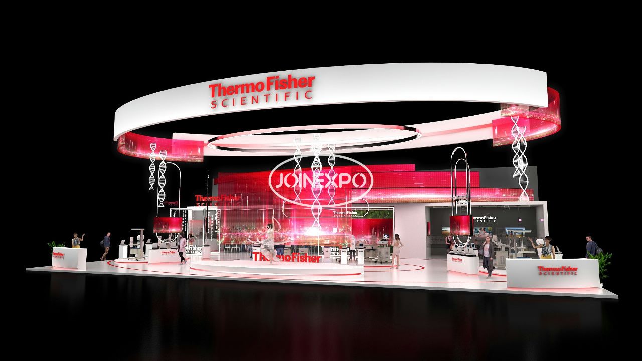 CIIE進(jìn)博會展會設(shè)計(jì) |  賽默飛世爾展臺設(shè)計(jì)融入基因科學(xué)元素